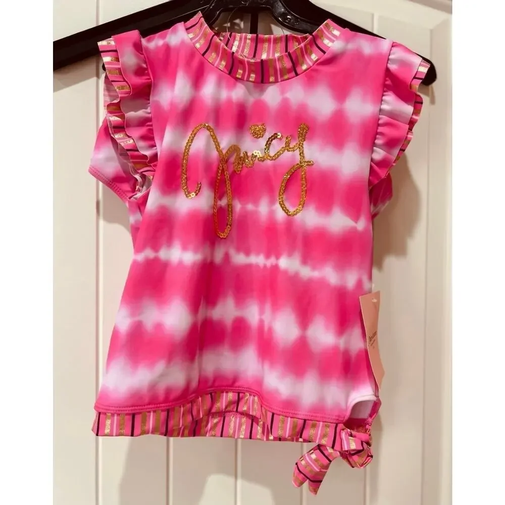 NWT❤️Juicy Couture Girls Tankini Swim Set sz12